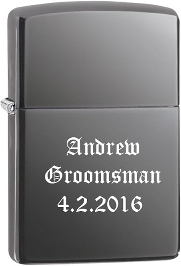 Customized Personalized ZIPPO Classic Windproof Oil Lighter Engraving (Black Ice)