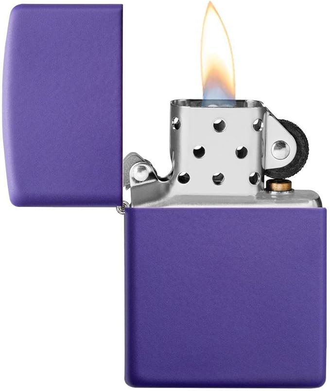 Personalized Classic Purple Matte Zippo Lighter - Free Engraving - Christmas, Halloween & Valentines Day Gift