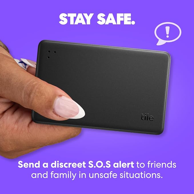 Tile by Life360 Slim - Wallet Finder, Bluetooth Tracker and Item Locator for Luggage Tags, Passports and More. Both iOS and Android Compatible. Phone Finder. 1-Pack (Aqua Lemon)