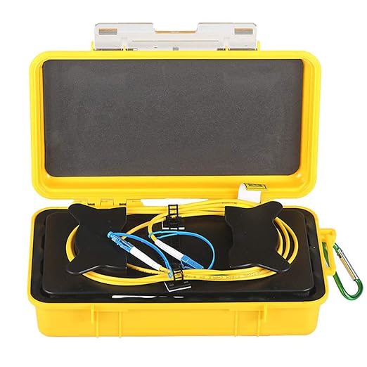 G-Hua Tech FTTH LC-UPC to LC-UPC OTDR Launch Cable Box G652D Single Mode 9/125 Fiber Optic Cable OTDR Dead Zone Eliminator (1000 Meters)