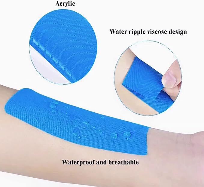 Kinesiology Tape<40 Precut Strips>Pro Elastic Athletic Tape,Cotton Waterproof Breathable Hypoallergenic Sports Tape for Joints Support & Muscle Pain Relief,Perfect for Any Activity (Black)