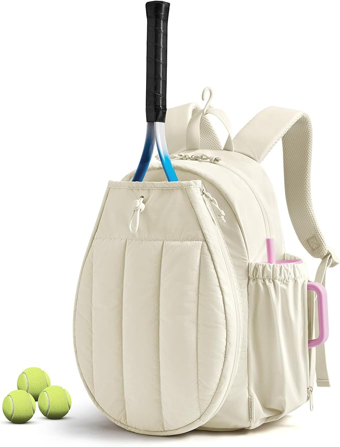 BAGSMART Tennis Gym Bag for Women, Tennis Bag Holds 2 Rackets with Shoe Compartment & Wet Pocket, Sports Duffle Bags fits up to 15.6" Laptop, Women Overnight Weekend Bag