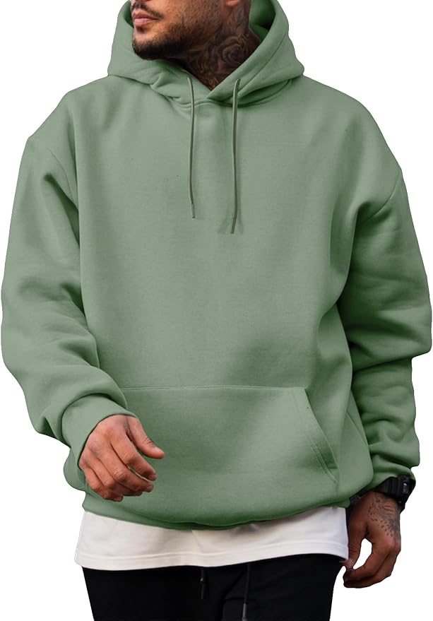 JMIERR Mens Casual Cotton Hooded Collar Drawstring Hoodies Pullover Sweatshirts Casual Long Sleeve Shirts