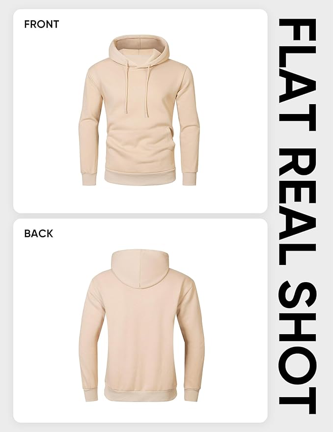 JMIERR Mens Casual Cotton Hooded Collar Drawstring Hoodies Pullover Sweatshirts Casual Long Sleeve Shirts