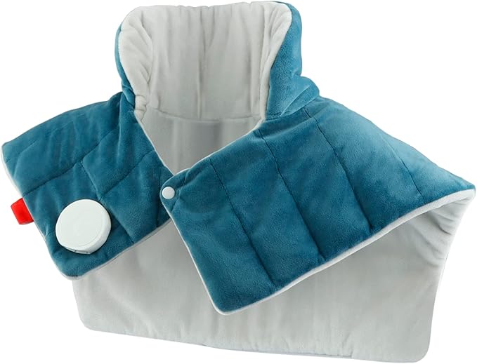 Comfytemp Heating Pad for Neck and Shoulders and Back, 2.6lb Weighted Electric Heat Pad FSA Eligible, Large HSA Heated Wrap, 9 Heat Settings & 11 Timer, Valentines Birthday Gifts for Women Men Mom Dad