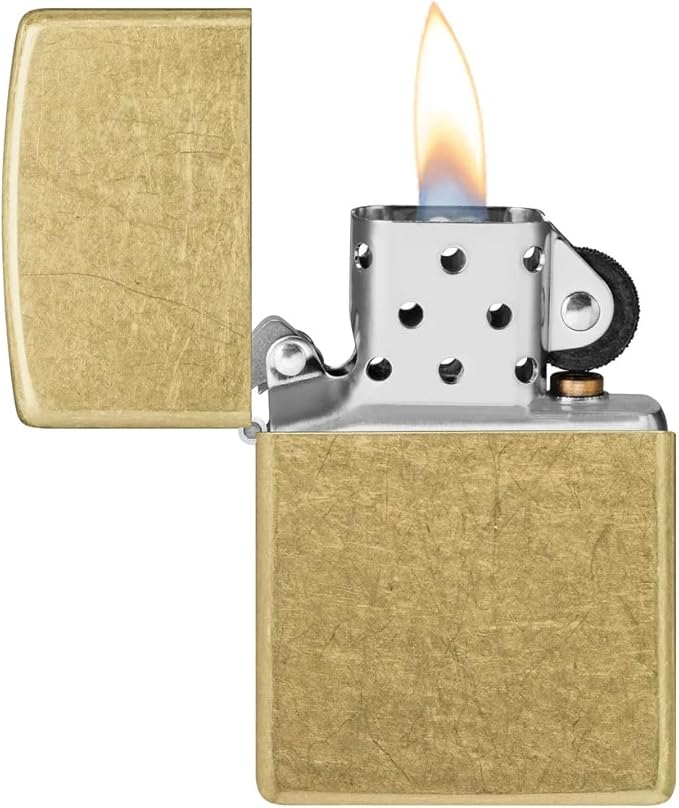 Customized Personalized ZIPPO Classic Windproof Oil Lighter Engraving (Classic Street Brass)