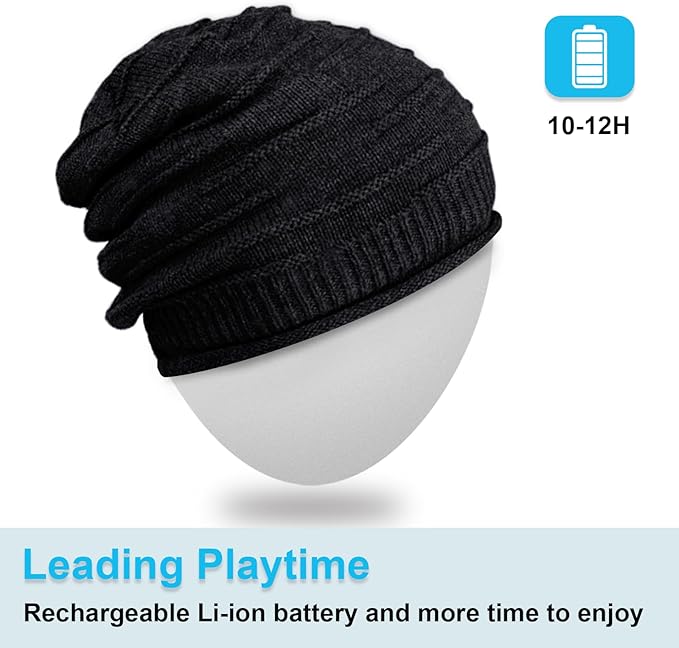 Bluetooth Beanie for Men Hat with Headphones,Unisex Tech Gifts Stocking Stuffers Adults