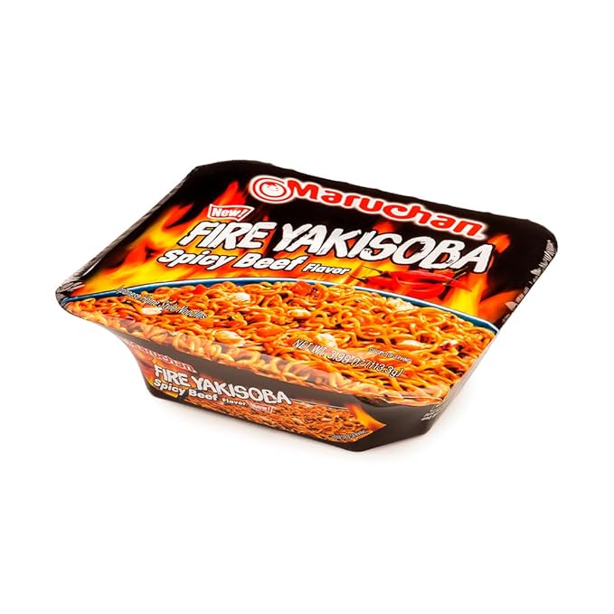Maruchan Yakisoba Fire Spicy Beef Flavor, 3.99 Ounce (Pack of 8)