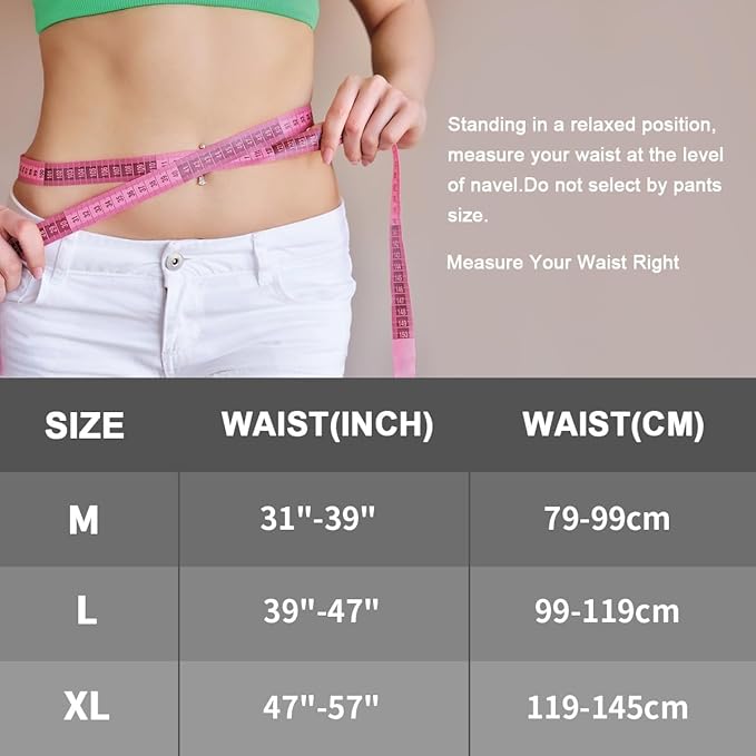 Cordless Heating Pad Back Massager Brace, Rechargeable Heated Back Brace and Massage Belt for Lower Back Pain Relief(M)