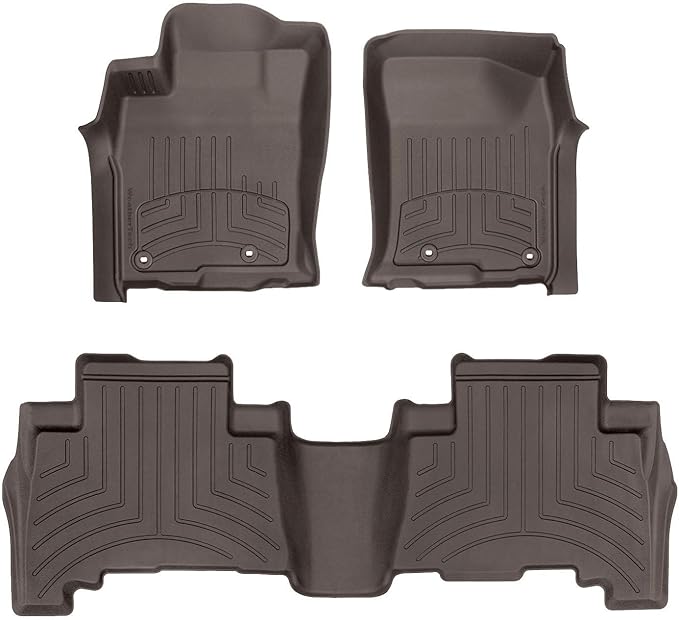WeatherTech FloorLiner HP Custom Fit Floor Mats for Lexus GX, 4Runner 1st & 2nd Row (474931IM-472862IM), Cocoa
