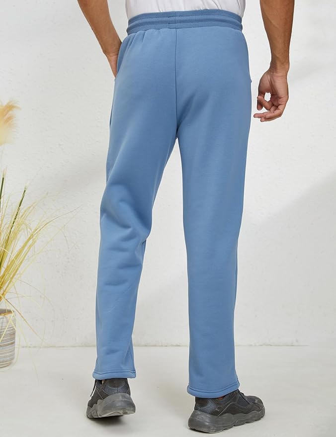 Gihuo Men's Winter Fleece Pants Sherpa Lined Sweatpants Active Running Jogger Pants