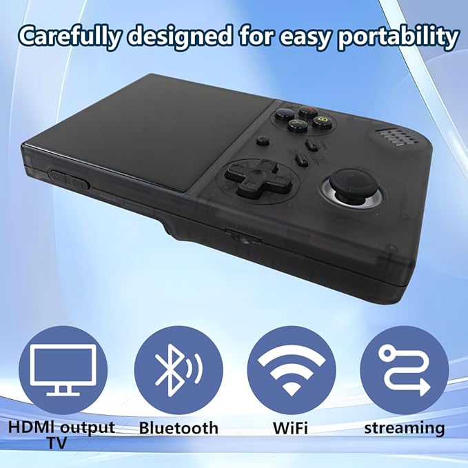 2026 New All-in-One Retro Gaming Station: 64-bit Linux Handheld Console with 4" IPS Screen, 64GB Storage, 5G WiFi & BT 4.2 for Online Gaming/Streaming, HDMI TV-Out Support(Black)