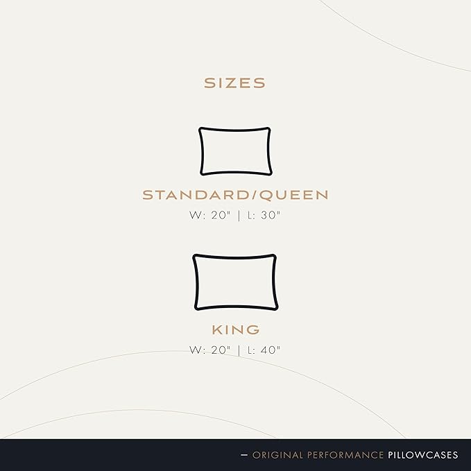 SHEEX Original Performance Cooling Pillowcases, Ultra-Soft Pillowcase Set, 2 Cooling Pillow Covers, King, Navy