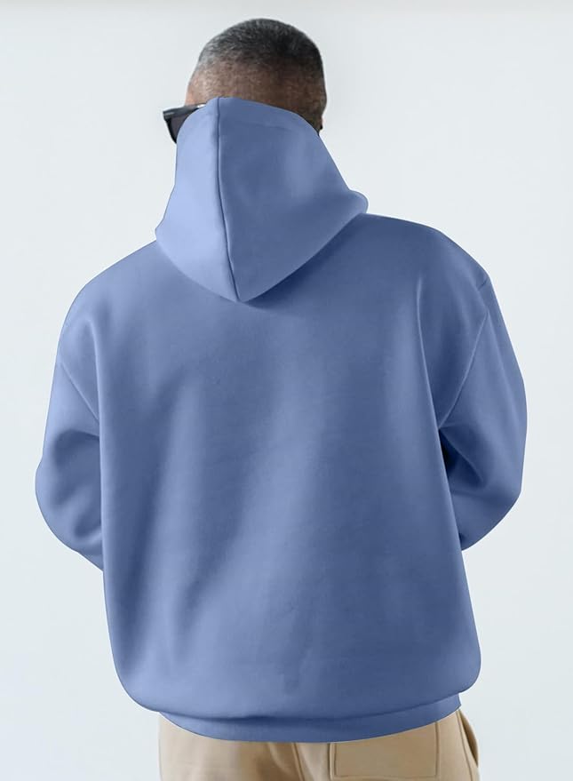 JMIERR Mens Casual Cotton Hooded Collar Drawstring Hoodies Pullover Sweatshirts Casual Long Sleeve Shirts