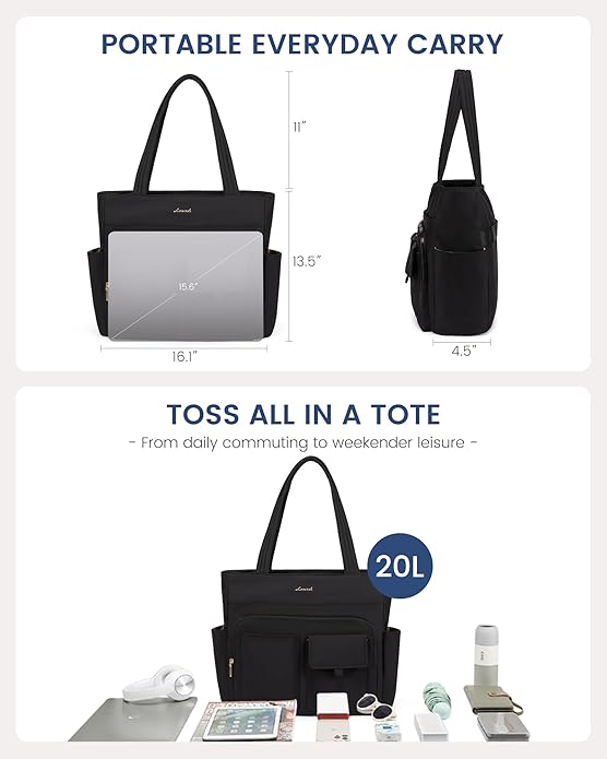 LOVEVOOK Tote Bag for Women,Light Puffer Tote Bag with Multi-pockets,Stylish Carry on Laptop Bags for Daily,Travel,Work,Gym | with Multi-pockets, Stylish, Carry on, for Daily, Travel, Work