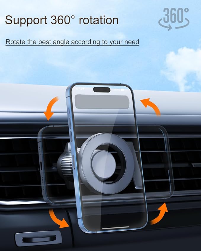 car Phone Holder for Ford Mustang 2024 2025 2026 Accessories Magnetic car Phone Mount for Mustang Phone Holder for Ford Mustang Accessories