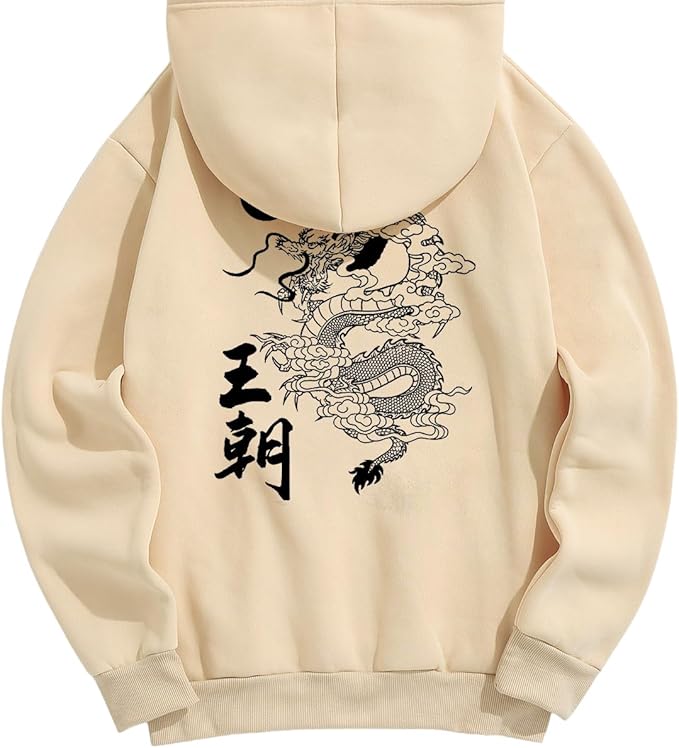 ZAFUL Men's Drawstring Hooded Sweatshirt Unisex Long Sleeve Hoodies Sweatshirts Casual Pullover