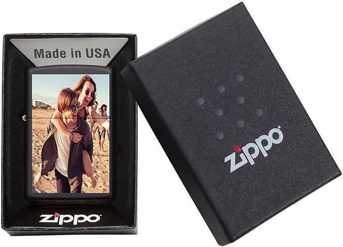 Personalized Zippo lighters Picture Or Logo Custom Lighter Engraved lighters Classic Black Matte Pocket Lighters as Christmans Gifts for Man or Woman