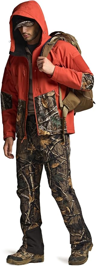 CQR Men's Tactical Softshell Jacket, Winter Warm Fleece Lined Coat, Water Resistant Outdoor Hunting Hiking Rain Windbreaker