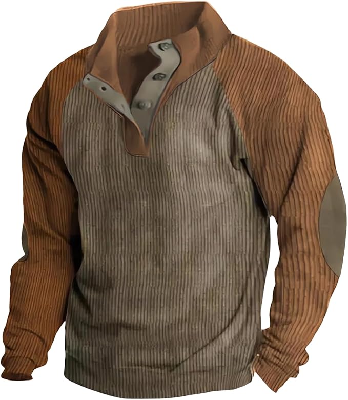 Western Sweatshirts for Men Aztec Retro Pullover Quarter Zip Sweatshirt Mens Stitching Color Fleece Sweatshirt