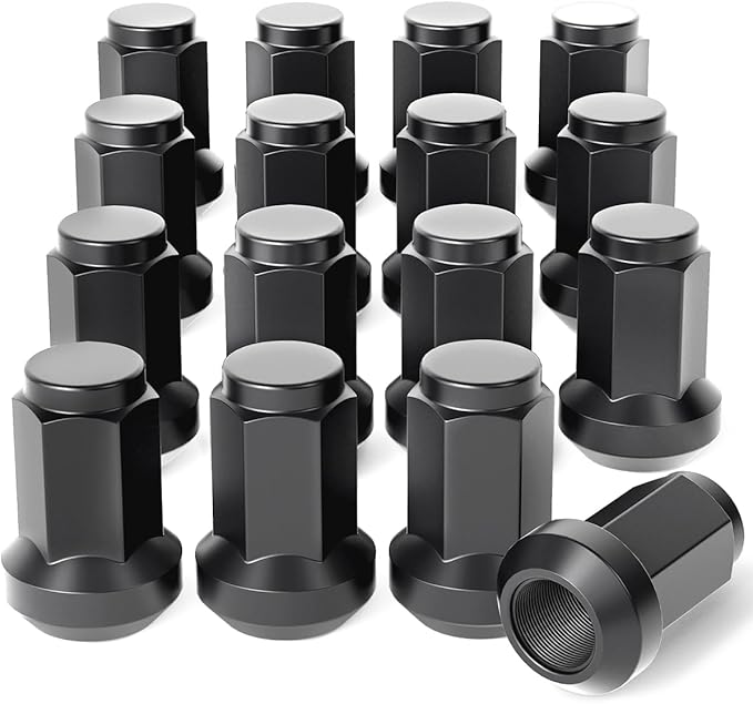 Orion Motor Tech 3/8"-24 Lug Nuts, ATV Cone Seat Lug Nuts 3/8x24 Thread Size Wheel Lug Nuts Compatible with Polaris Ranger 700 RZR 900xp 800 S 570 and More, Set of 16, Black