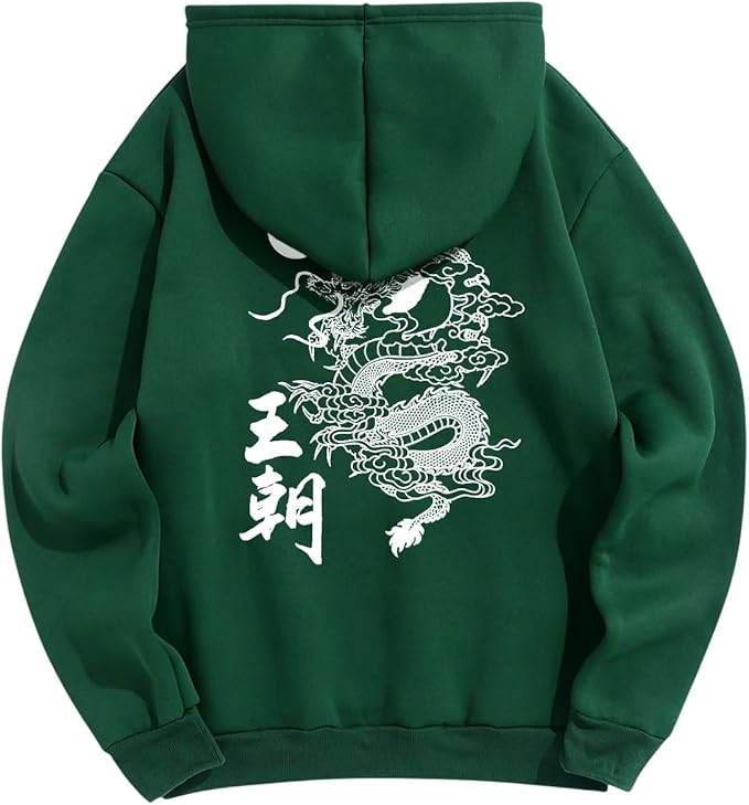 ZAFUL Men's Drawstring Hooded Sweatshirt Unisex Long Sleeve Hoodies Sweatshirts Casual Pullover