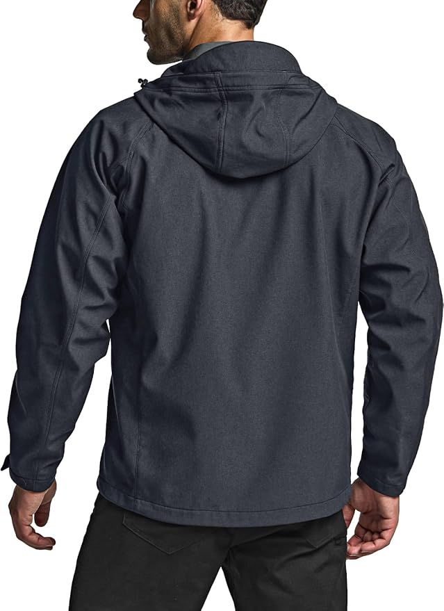 CQR Men's Tactical Softshell Jacket, Winter Warm Fleece Lined Coat, Water Resistant Outdoor Hunting Hiking Rain Windbreaker