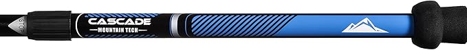 Cascade Mountain Tech Lightweight Aircraft-Grade Aluminum Trekking Poles with Extended Down Grip Plus Tip Kit