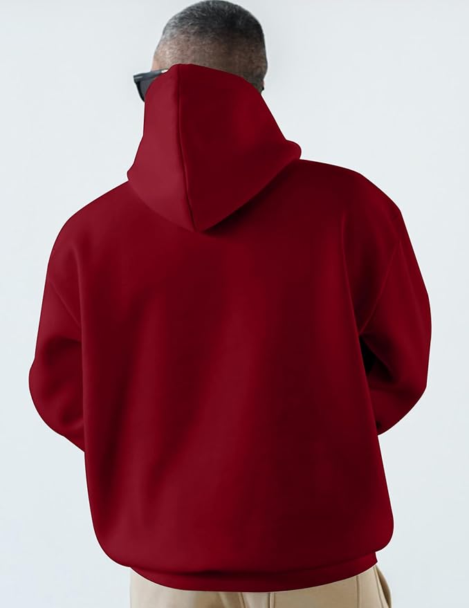 JMIERR Mens Casual Cotton Hooded Collar Drawstring Hoodies Pullover Sweatshirts Casual Long Sleeve Shirts
