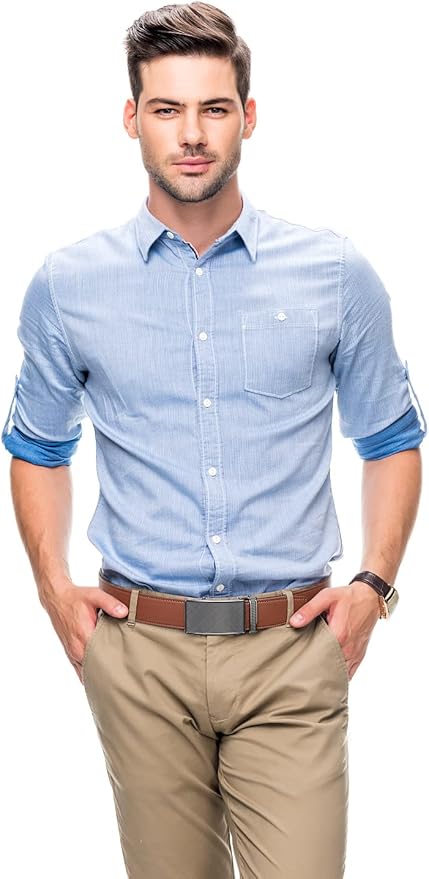 Zitahli Belt Men, Ratchet Belt Dress with 1 3/8" Premium Leather,Slide Belt with Easier Adjustable Automatic Buckle