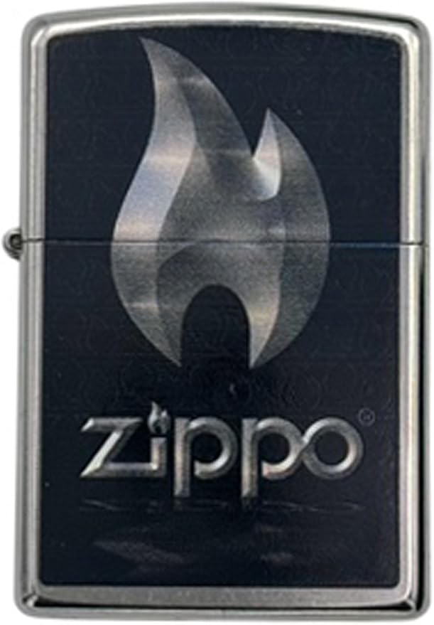 Personalized American Classic Elegant Design Lighter Zippo - Free Engraving - Christmas, Halloween & Valentines Day Gift (Silver SH)