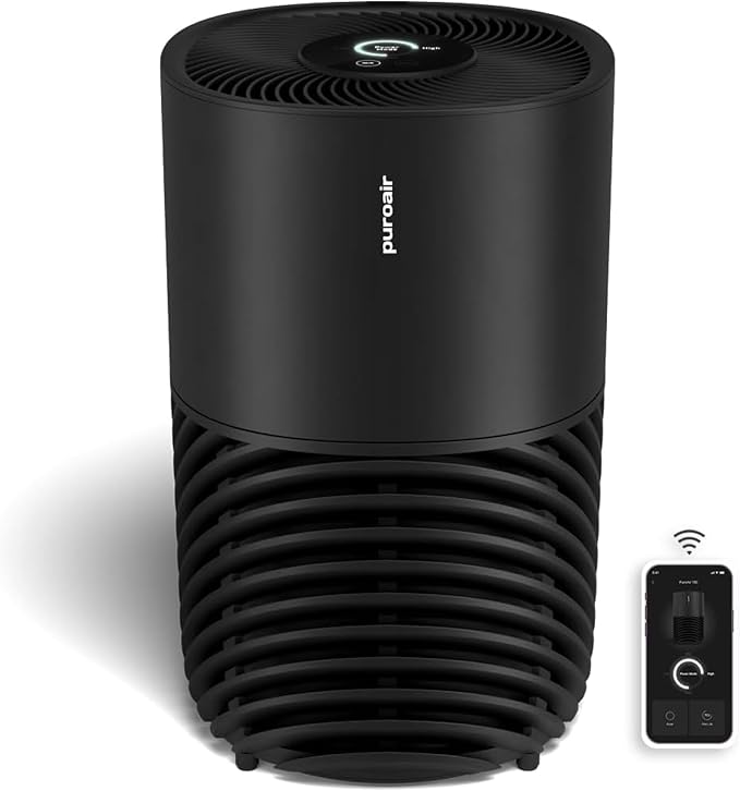 PuroAir 130i HEPA Air Purifiers for Home Pets - Covers Up To 600 Sq Ft - Filters Up To 99.9% of Pollutants, Smoke, Pollen, Dust - Quiet HEPA Air Filter - Air Purifiers for Bedroom