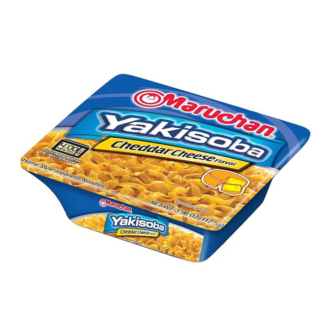 Maruchan Yakisoba Cheddar Cheese Flavor, 3.96 Oz, Pack of 8, (4178990766)