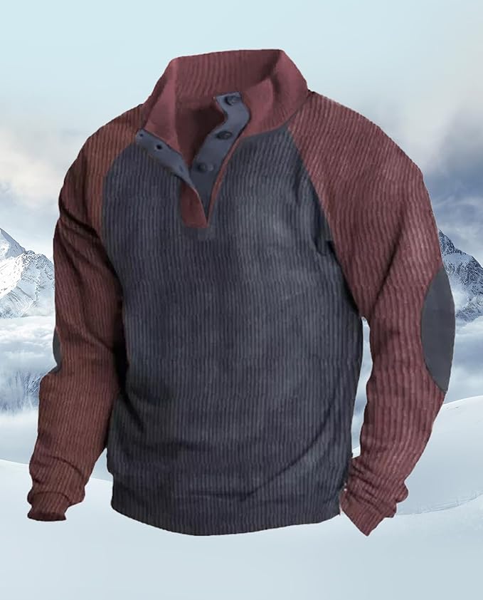 Western Sweatshirts for Men Aztec Retro Pullover Quarter Zip Sweatshirt Mens Stitching Color Fleece Sweatshirt