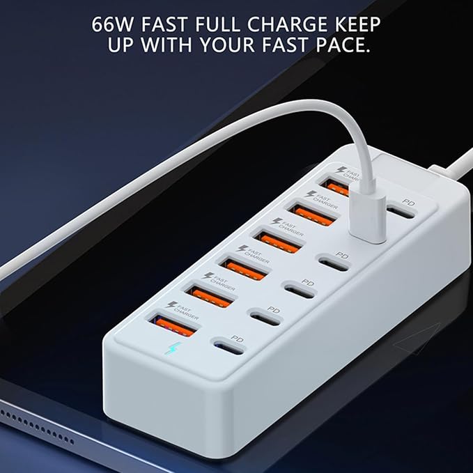 USB Hub Type-C Converter, 66W Portable Dock, Docking Station with Fast Charging, Computer Accessory for Laptop Tablet, Tech Necessities, Reliable USB Hub for Home Office Study Room
