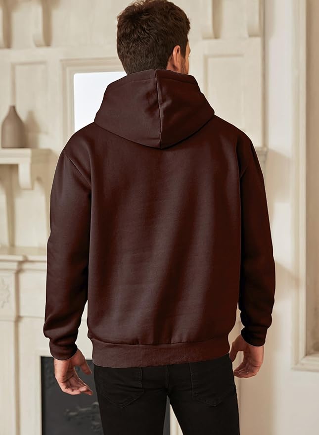 JMIERR Mens Casual Cotton Hooded Collar Drawstring Hoodies Pullover Sweatshirts Casual Long Sleeve Shirts