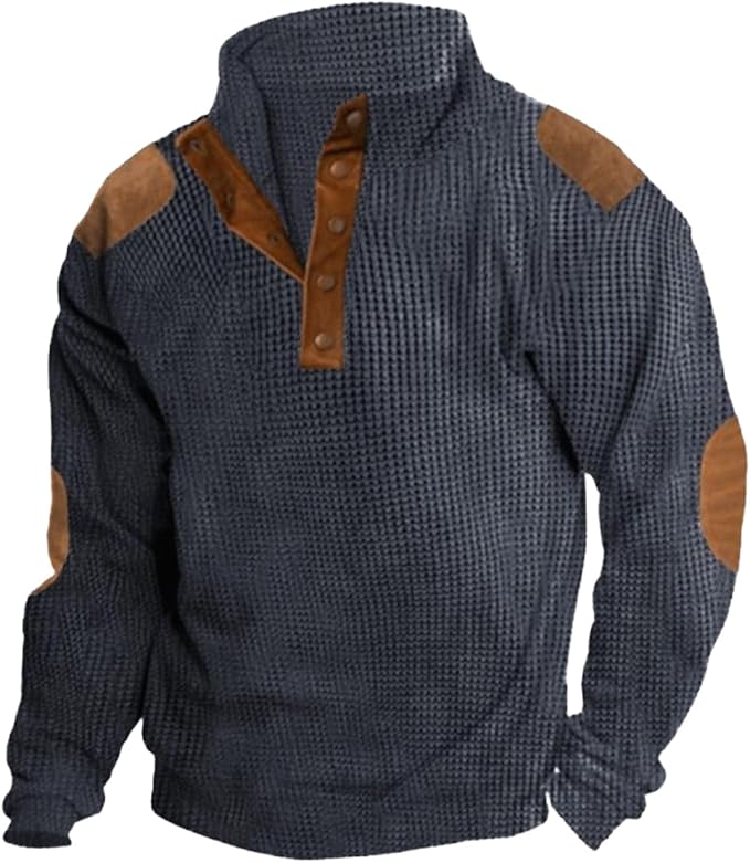 Western Sweatshirts for Men Aztec Retro Pullover Quarter Zip Sweatshirt Mens Stitching Color Fleece Sweatshirt