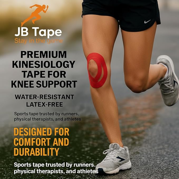 June Bugz Enterprises JB Tape Kinesiology Tape – 80 Precut 10-Inch Strips – Green – Elastic, Latex-Free, Water Resistant – Athletic Muscle & Joint Support – 4 Rolls