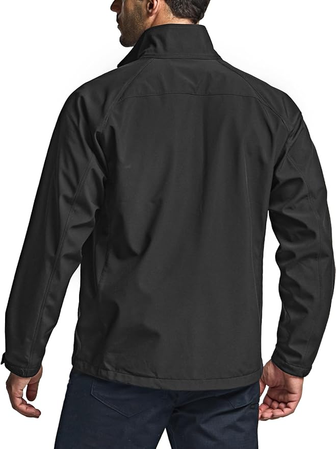 CQR Men's Tactical Softshell Jacket, Winter Warm Fleece Lined Coat, Water Resistant Outdoor Hunting Hiking Rain Windbreaker