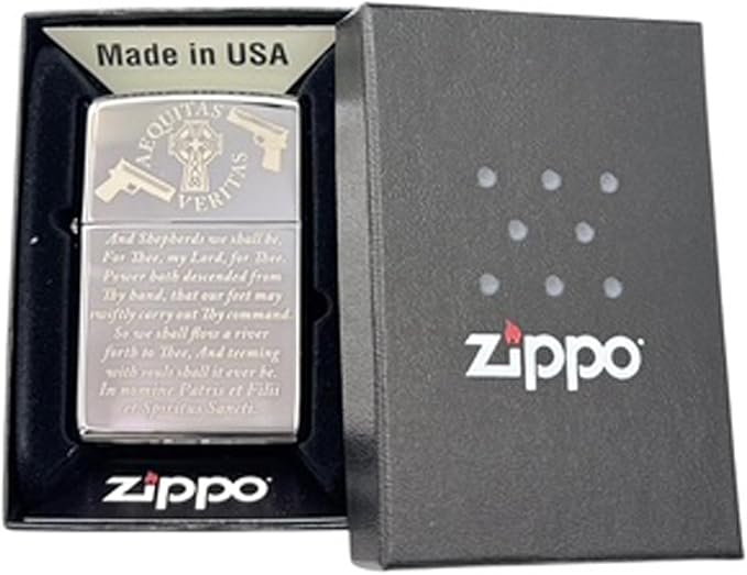 Boondocks Saints Prayer Zippo Windproof Lighter - Christmas, Halloween & Valentines Day Gift (Silver)
