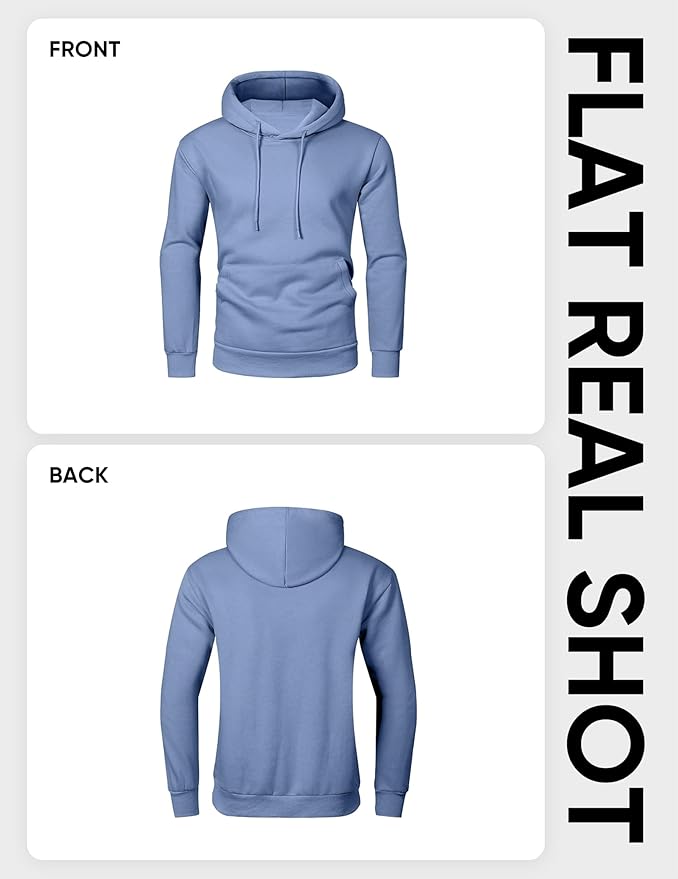 JMIERR Mens Casual Cotton Hooded Collar Drawstring Hoodies Pullover Sweatshirts Casual Long Sleeve Shirts