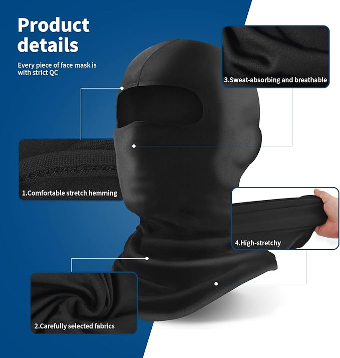 YESLIFE Balaclava Ski Mask for Men and Women, Winter Face Mask, Shiesty for Skiing, Snowboarding & Motorcycle