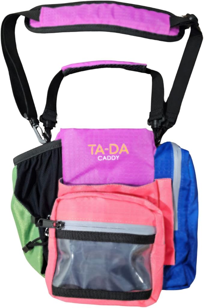 TA-DA Caddy Bag Everywhere you Go | Core Items are Bottle Phone Keys Wallets Etc., so Easy Access and more Convenient than Purse, Carrier, Crossbody, Messenger, Duffle, Fanny, Tote | W-7 H-10 L-10 |