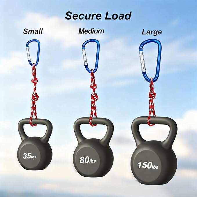 12 PCS Aluminum Carabiner Set - Multi-Size D-Ring Clips for Keys, Backpacks, & Outdoor Gear (1.9", 2.2", 3")