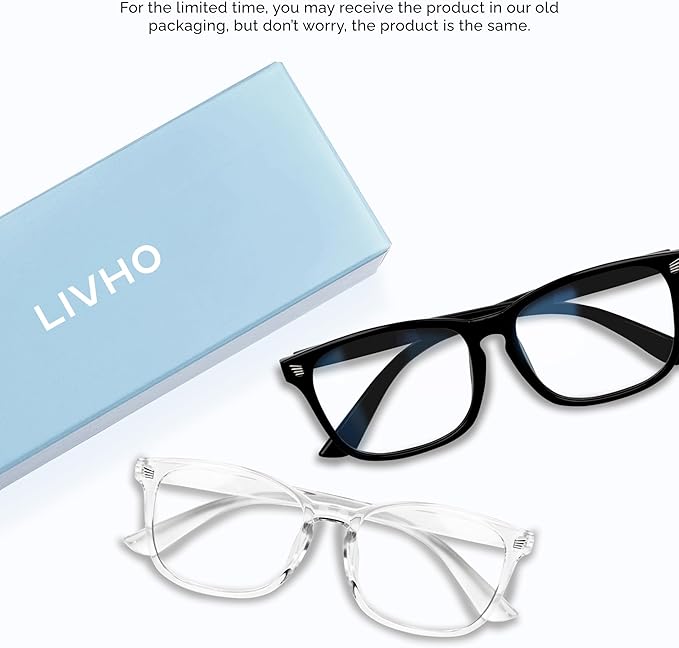 livho High Tech Blue Light Glasses - Advanced Blue Light Blocking Computer Glasses - Screen Fatigue & UV Protection