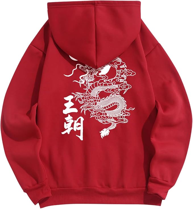 ZAFUL Men's Drawstring Hooded Sweatshirt Unisex Long Sleeve Hoodies Sweatshirts Casual Pullover