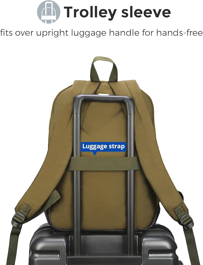 Swissdigital Design Big Student Laptop Backpack with Fun Personalized Patches For College Boy & Girl, Middle High School Teen Bookbag Cool Travel Daypack Olive - Includes 3 Patches | SD1718-26