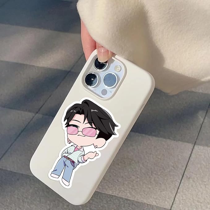 Demon Movie Hunters DIY Stickers,8PCS Korean Idol Anime Style DIY Stickers for Water Bottles,Waterproof Vinyl Decal for Teen Girl Adult Laptop Skateboard Phone Case Guitar Travel Case Bike Notebook
