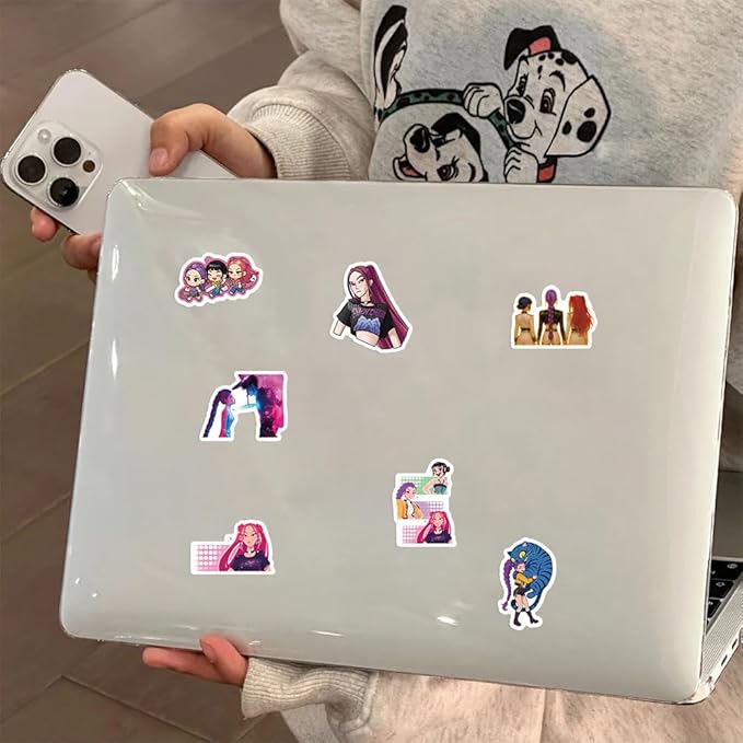 Demon Movie Hunters Stickers,74PCS Korean Idol Anime Style Stickers for Water Bottles,Waterproof Vinyl Decal for Teen Girl Adult Laptop Skateboard Phone Case Guitar Travel Case Bike Notebook