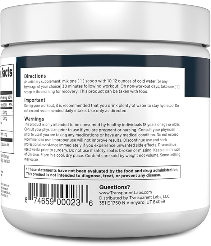 Transparent Labs Creatine HMB - Creatine Monohydrate Powder with HMB for Muscle Growth, Increased Strength, Enhanced Energy Output, and Improved Athletic Performance - 30 Servings, Tropical Punch
